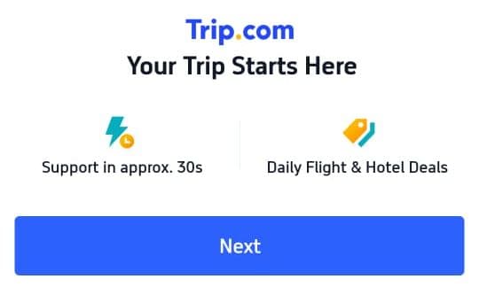 Trip.com App Register