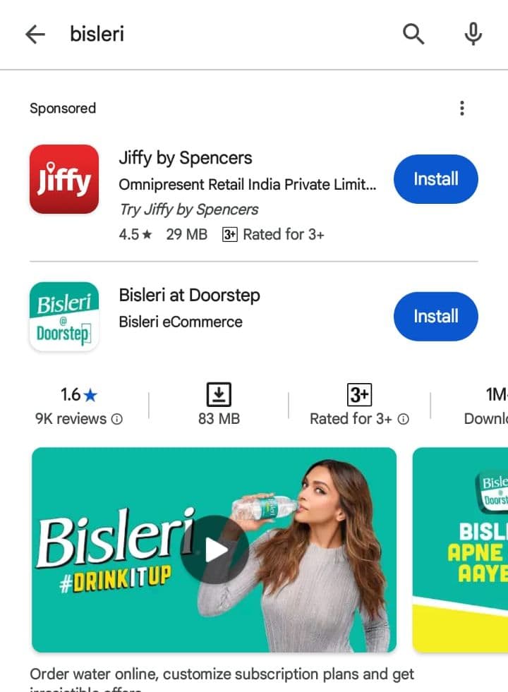 Bisleri app download 2025