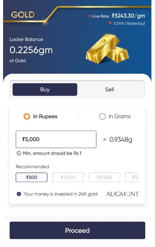 Cashe Gold Buy Online