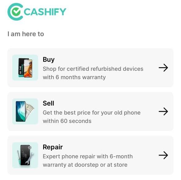 Cashify Phone Buy