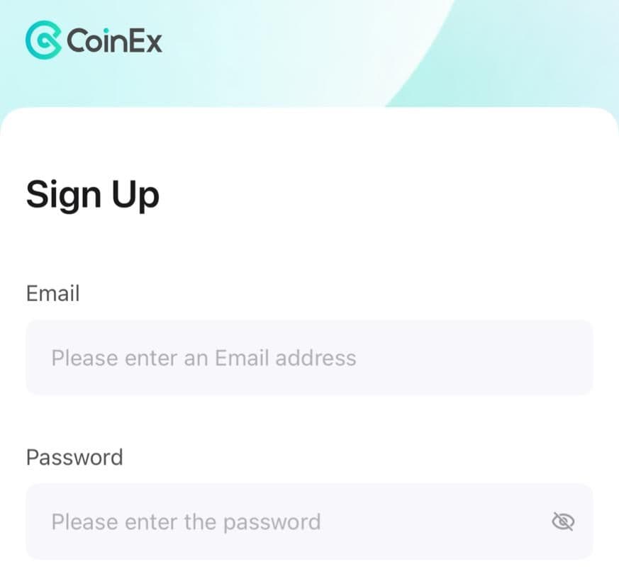 CoinEx App Register