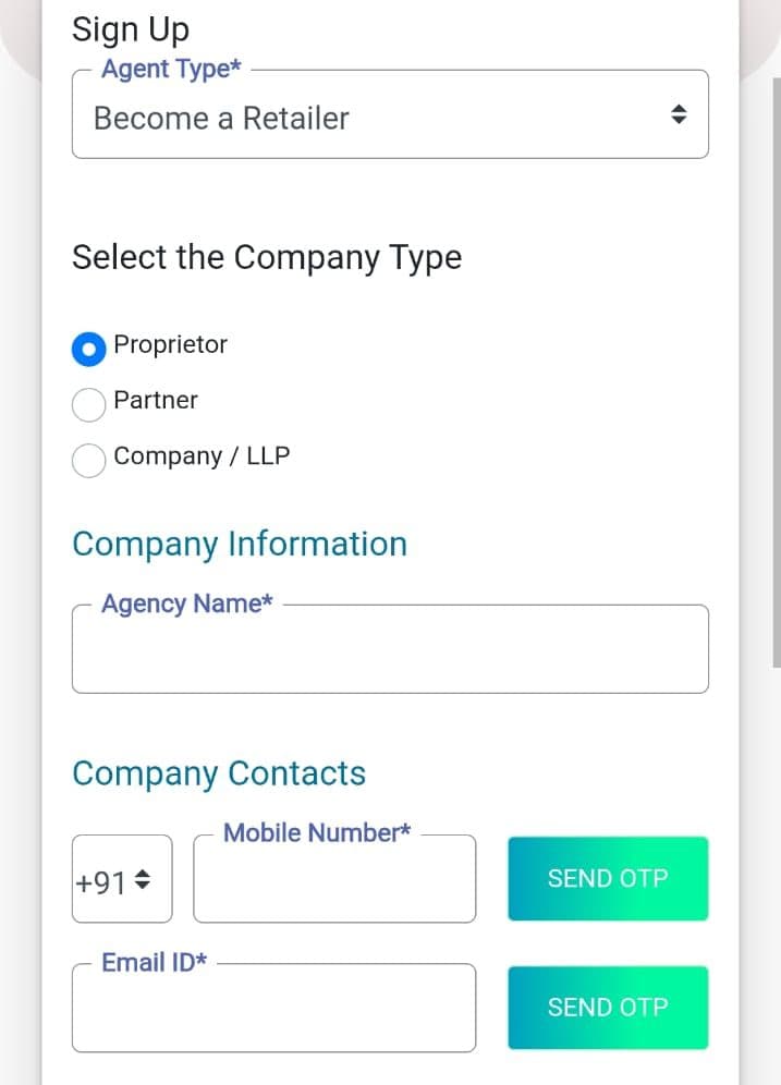 Etrav App Signup