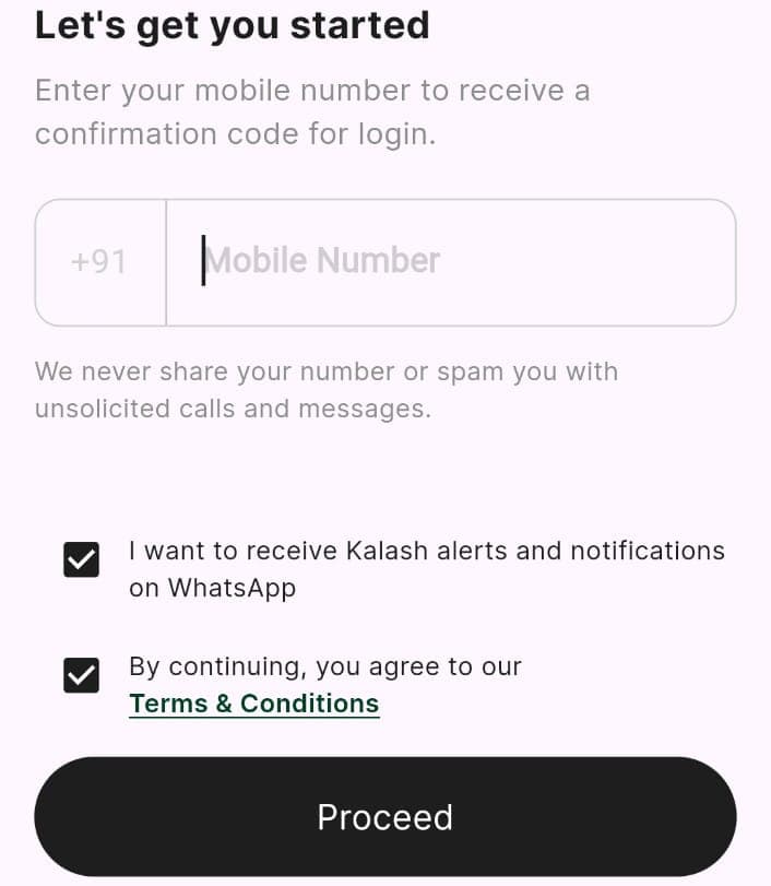 Kalash App Register 