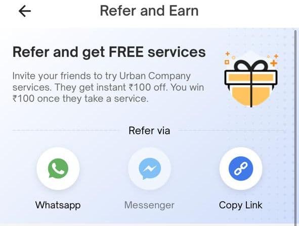 Urban Club Refer and Earn