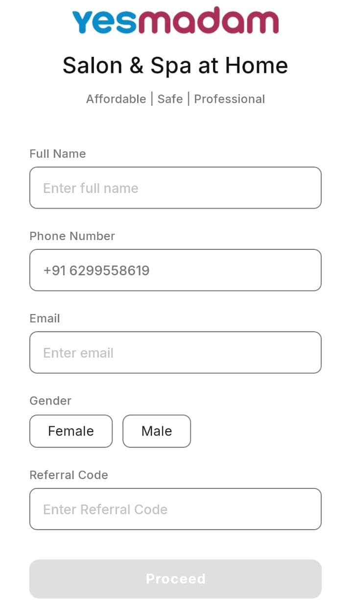 Yes Madam Login