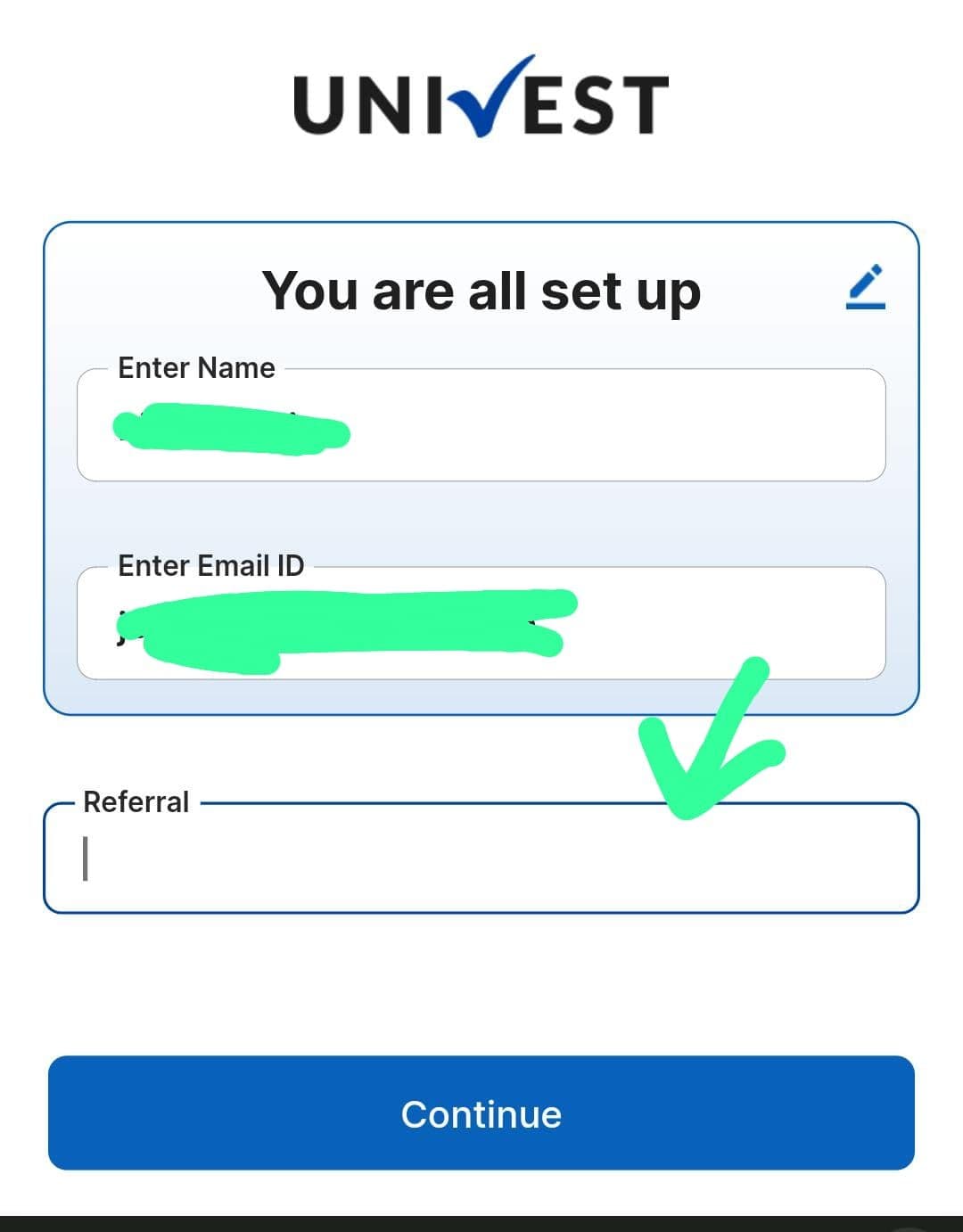 Univest app sign up 2025