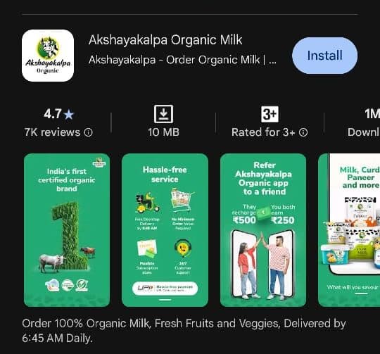 Akshayakalpa Referral code 2025