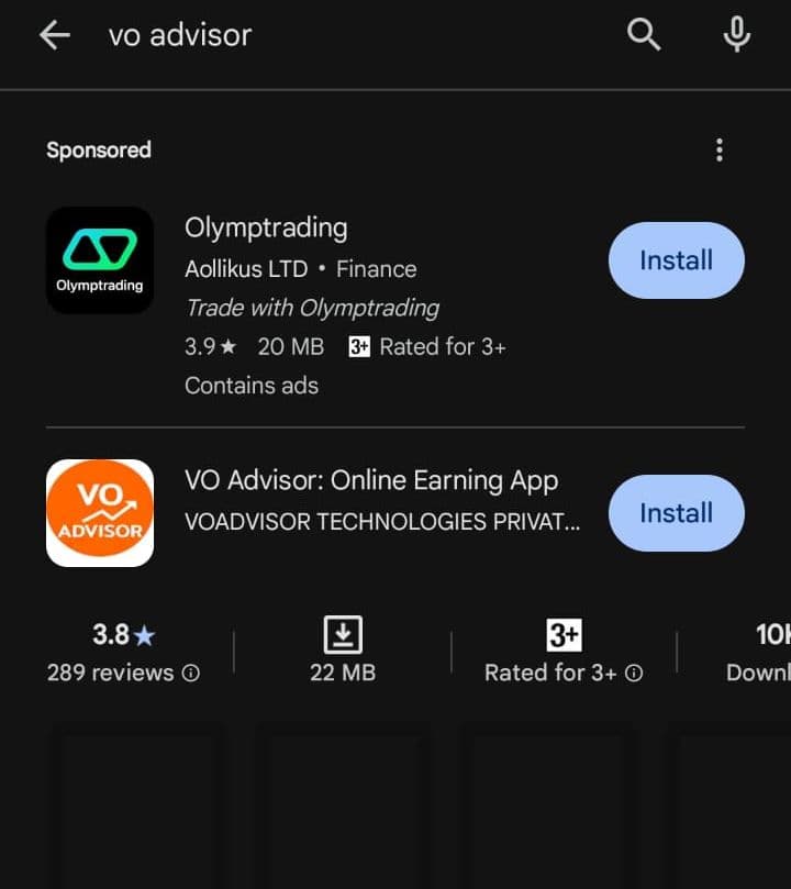 Vo Advisor app download 2025