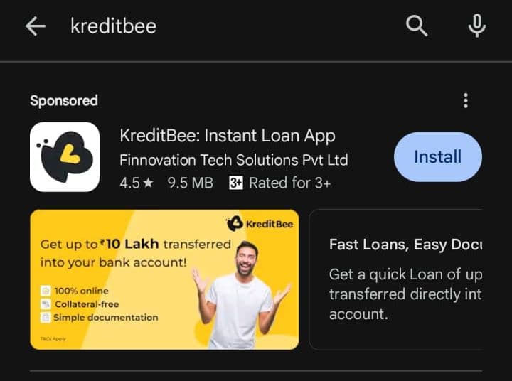 KreditBee app download 2025