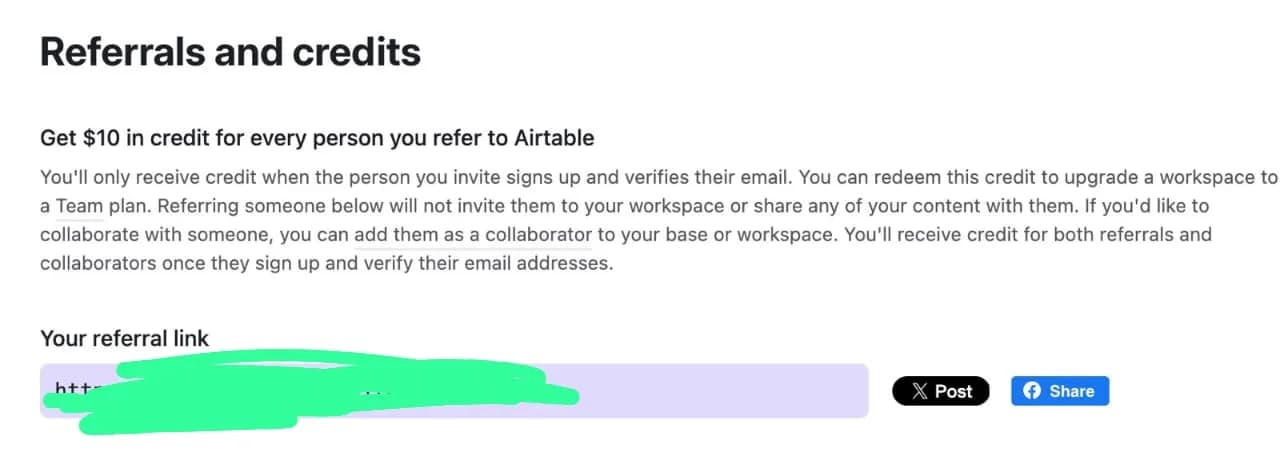 Airtable refer and earn 2025