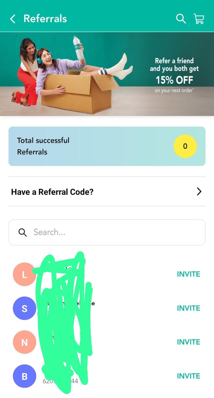 Bisleri Referral code