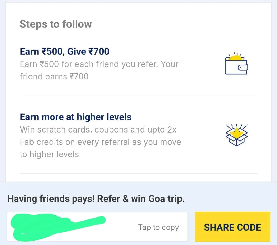 Fabhotels Refer & Earn 2025