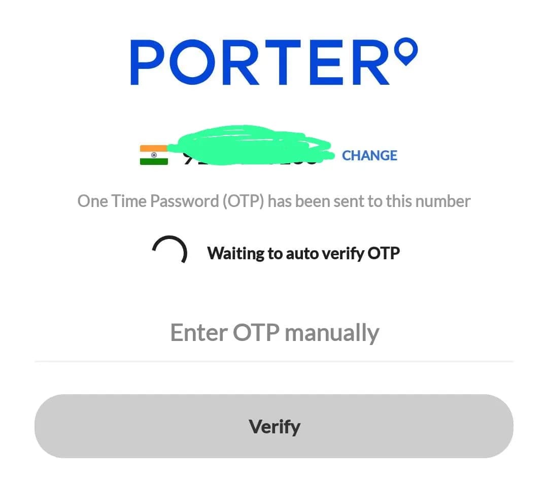 Porter App sign up 2025