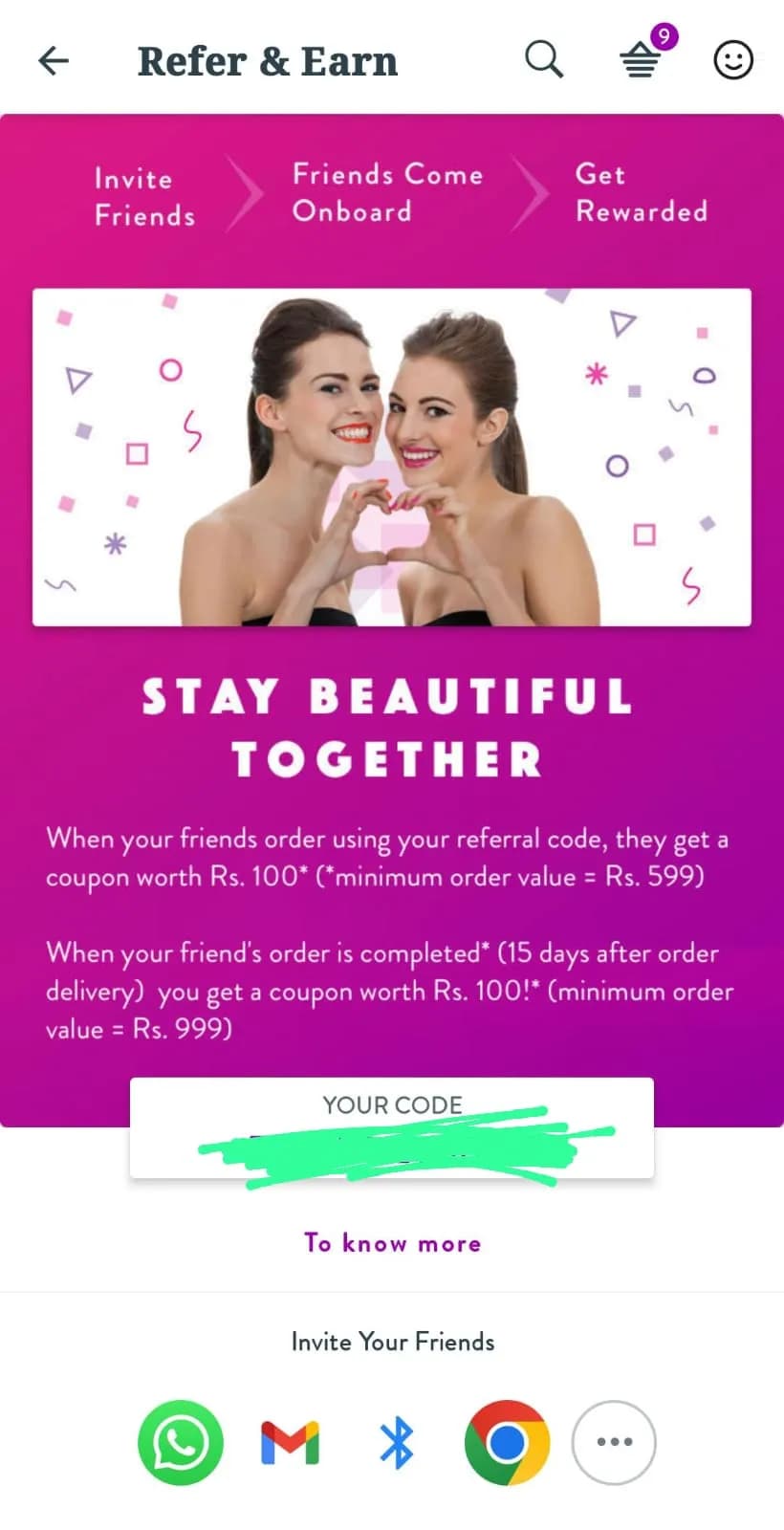 Purplle App Refer & Earn 2025