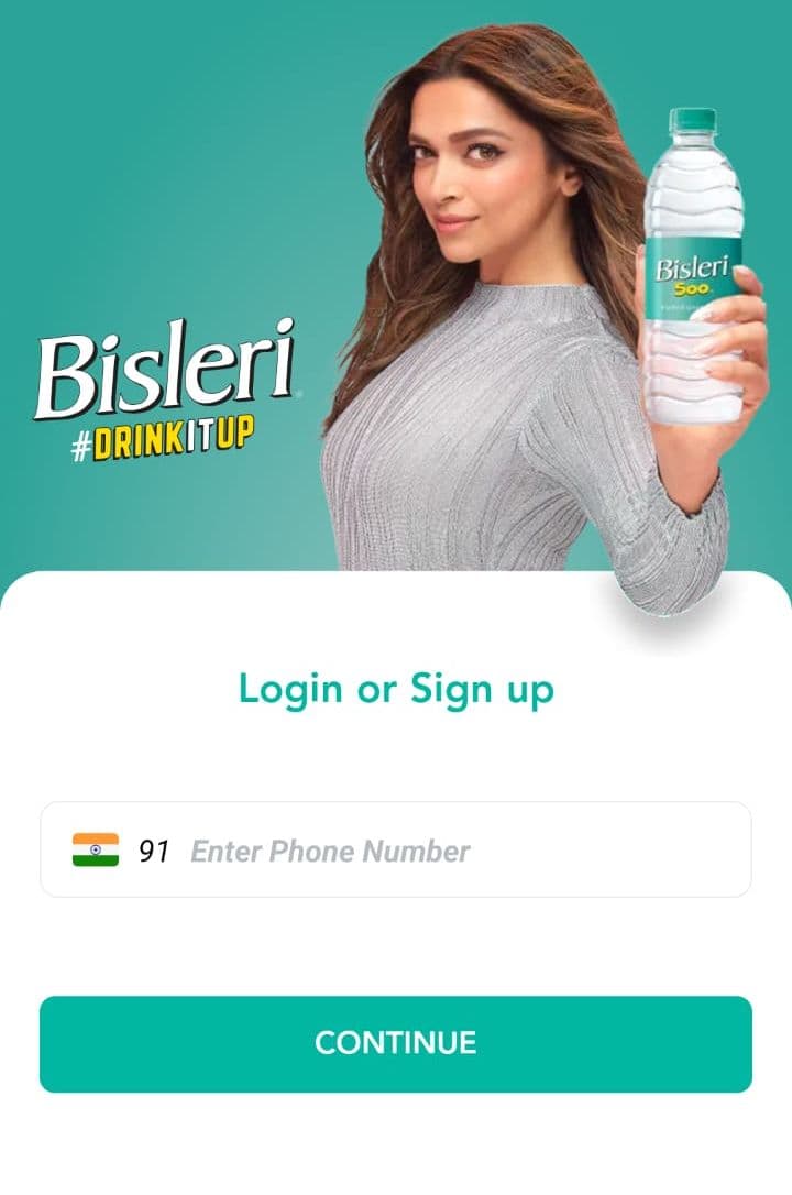 bisleri app sign up