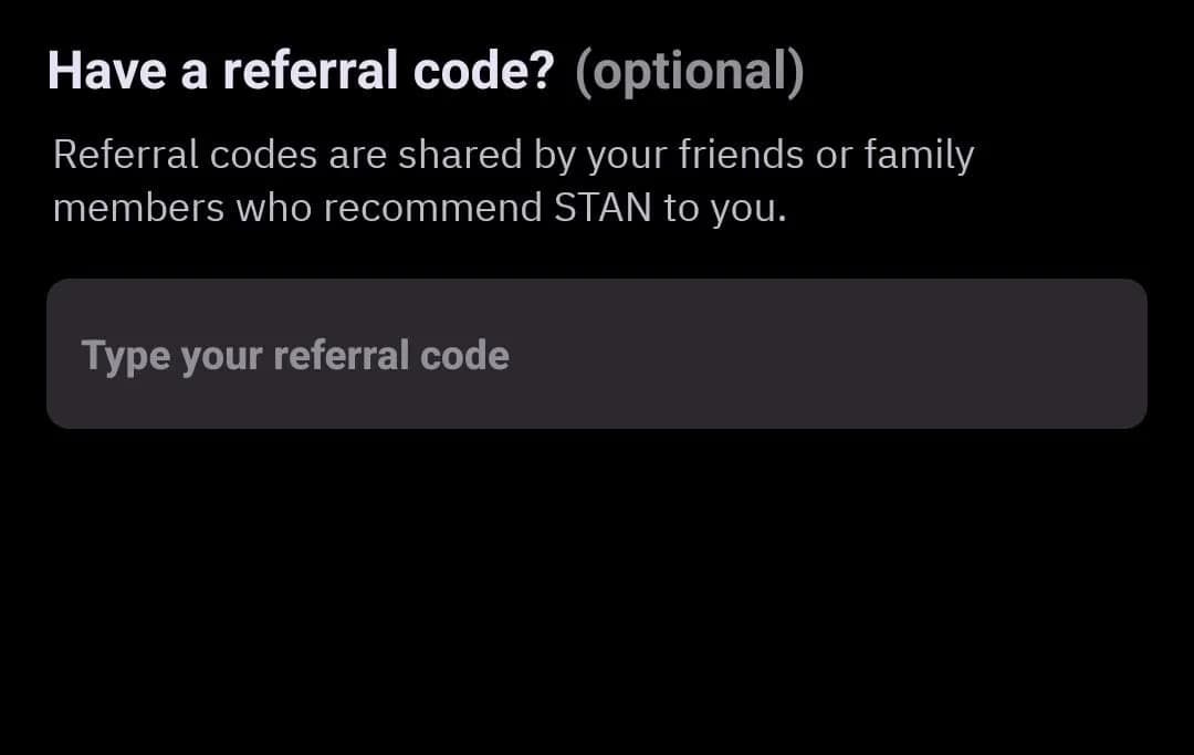 Stan app sign up 2025