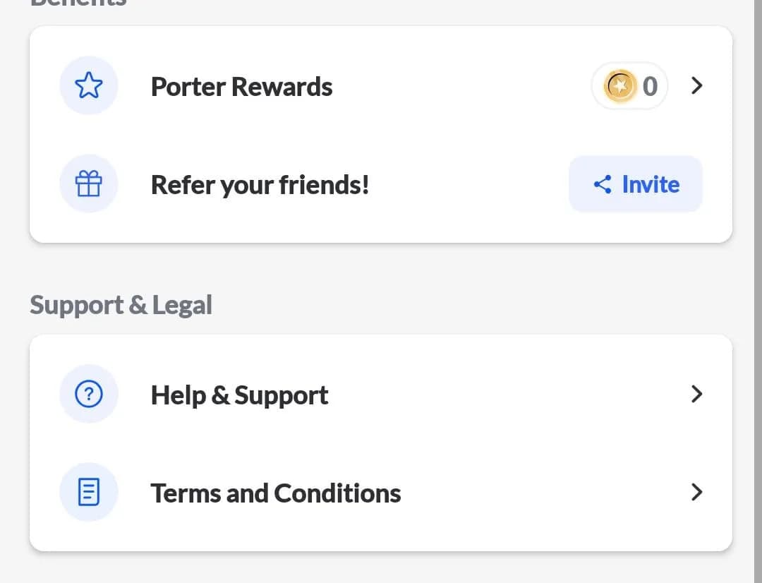 porter refer & earn