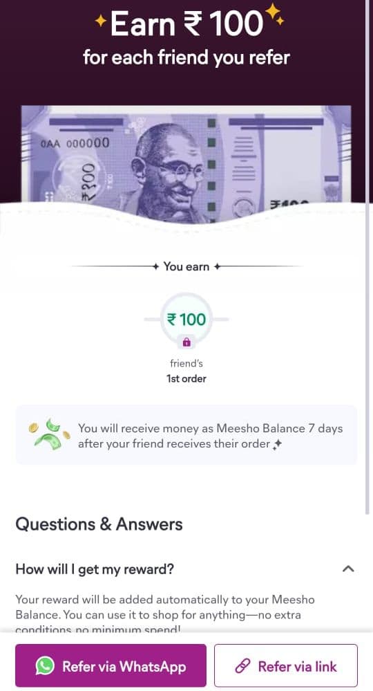 Meesho App Refer & Earn