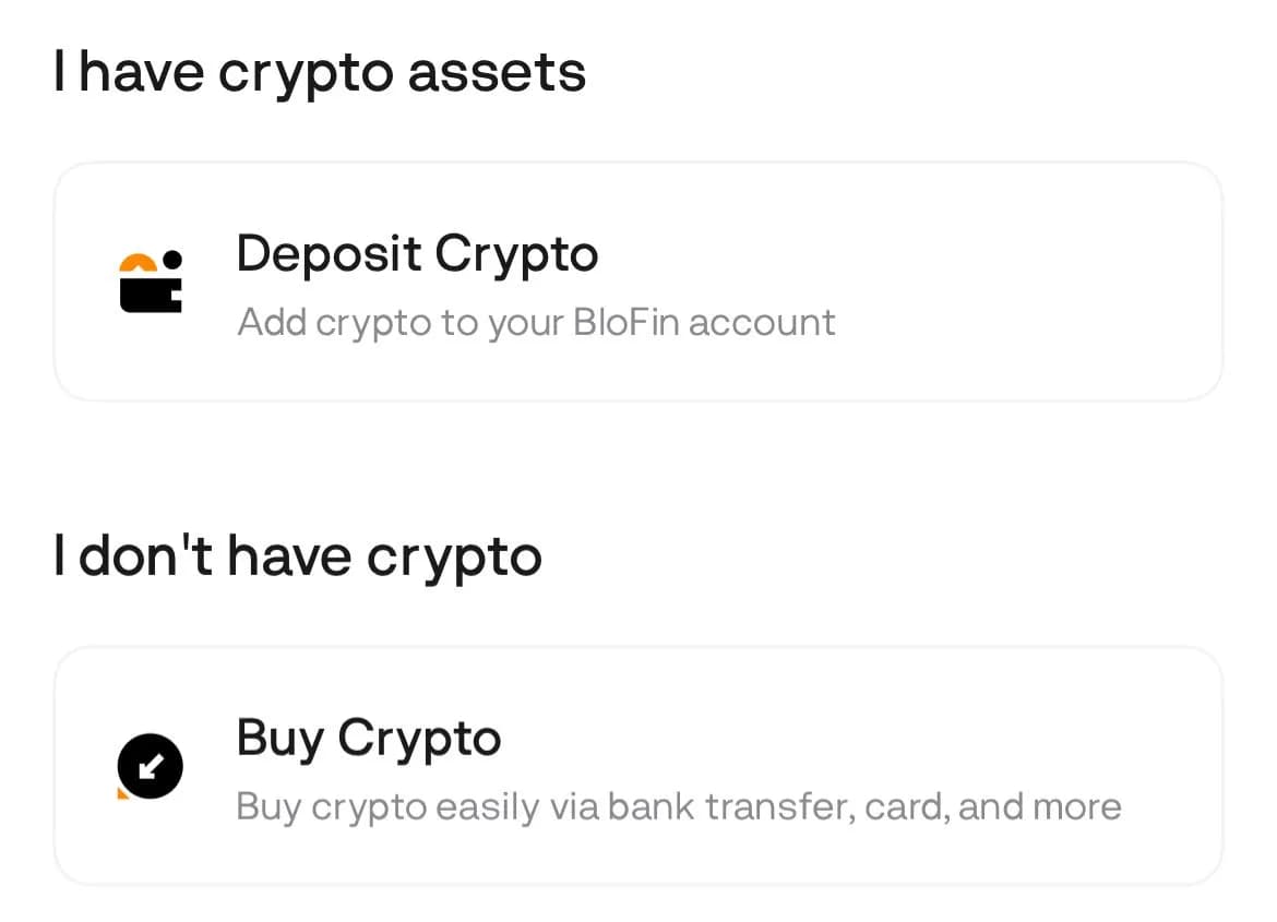 BloFin Crypto Deposit