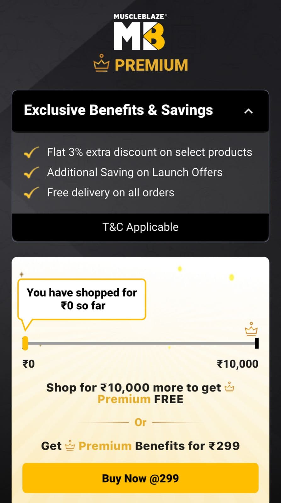 MuscleBlaze Membership Plan